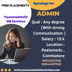 Admin free job