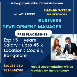 Business Development Manager Free job