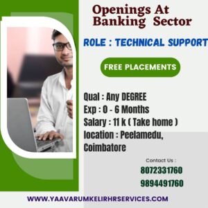 Technicalsupport-technical-technicalanalysis-banking-backend-bankingjobs-backendjobs-freeplace-freeplacement-freejobalert-freejobs-freejob-yaavarumkelirhrservices